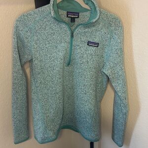 Patagonia Teal Quarter-Zip Sweatshirt